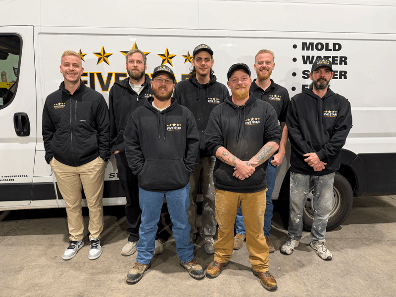 Restoration technicians team at Five Star Disaster Services